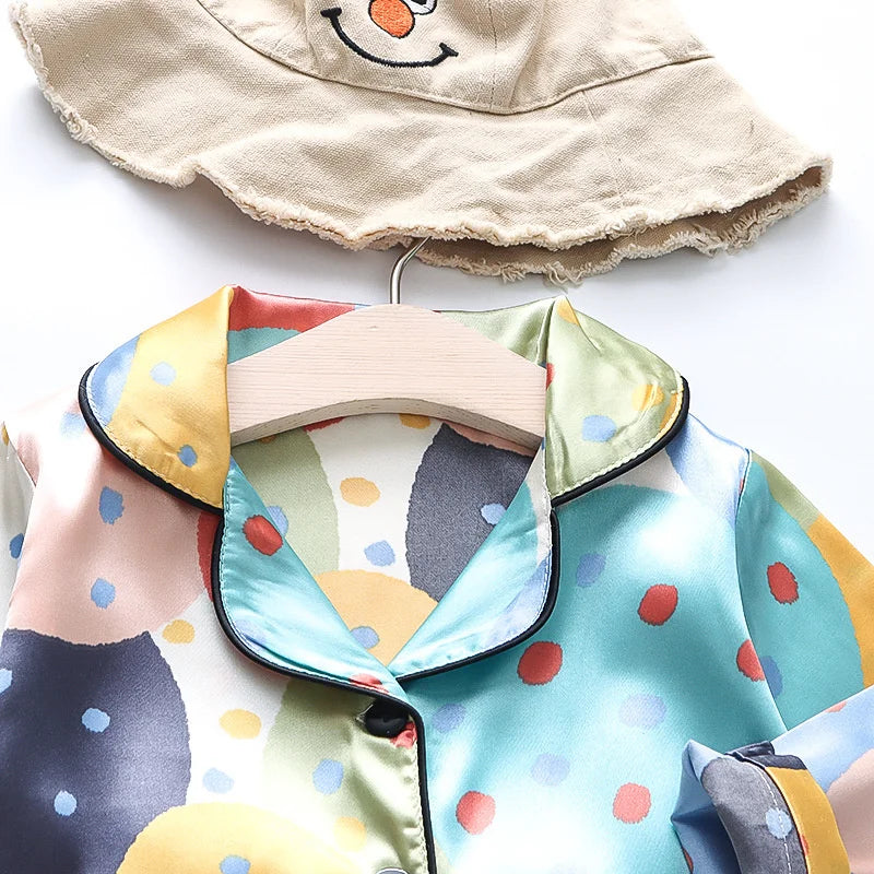 Printed Satin Co-ord Set for Boys and Girls
