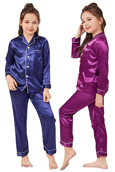 Imported Satin Co-ord Set for Boys and Girls 2pc Combo