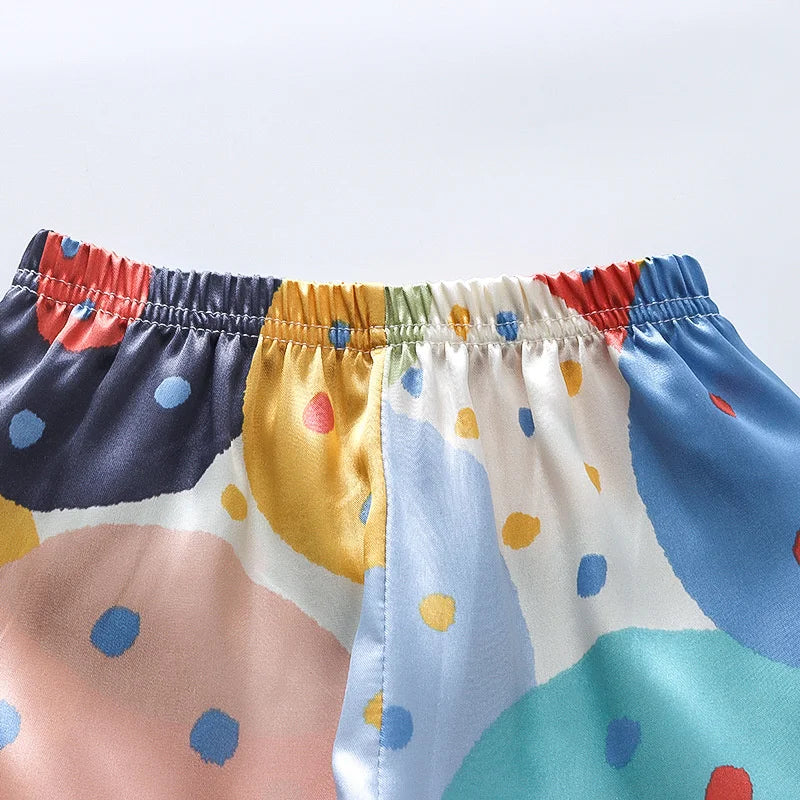 Printed Satin Co-ord Set for Boys and Girls