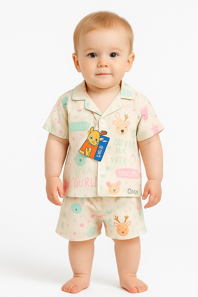 COMBO OF 2 KIDS SHORTS DRESS (PRINTED)