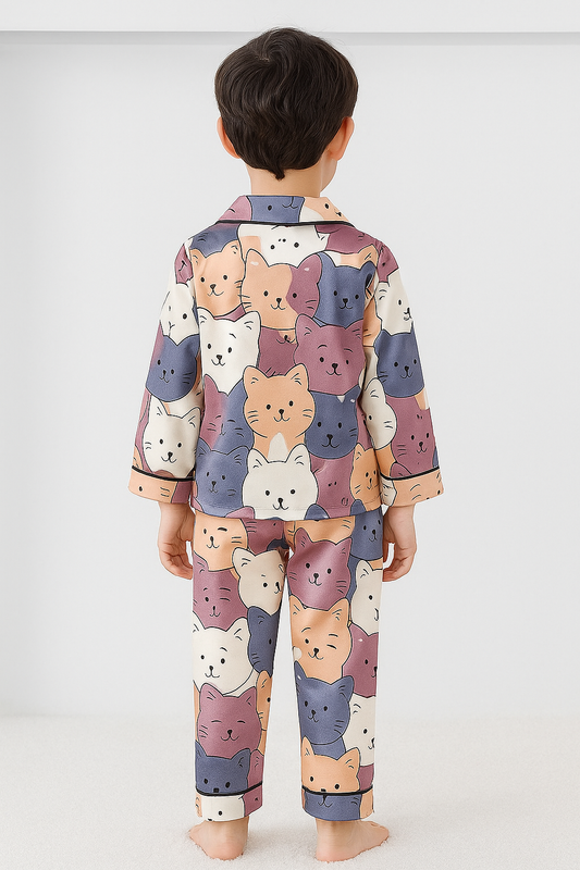 4 NIGHT SUITS COMBO FOR BOYS AND GIRLS (green+violet+printed)