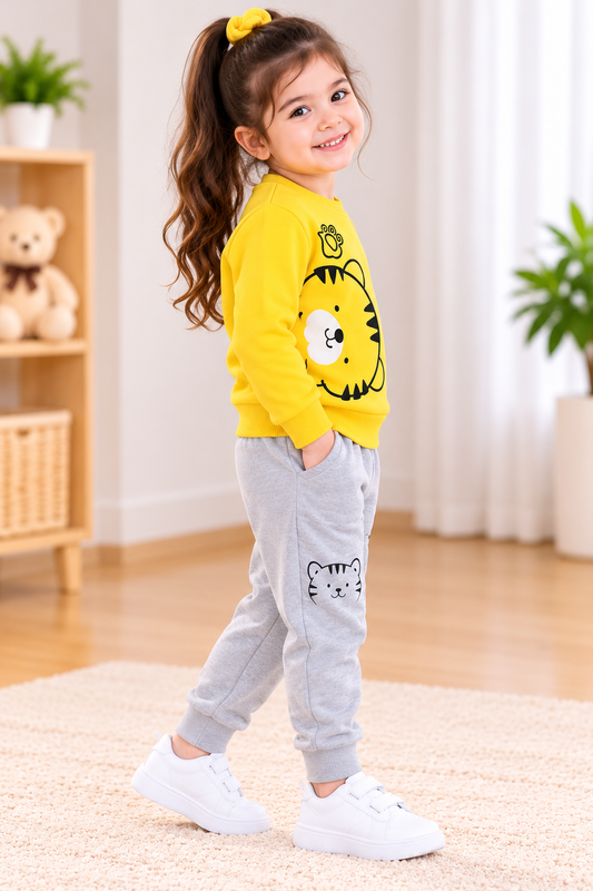 Kids Imported Winter Dress for Boys & Girls(Tiger Yellow)