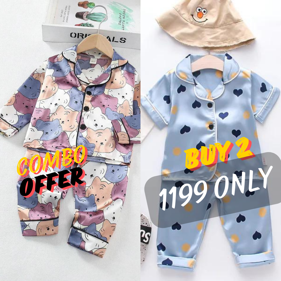 2 NIGHT SUITS COMBO FOR BOYS AND GIRLS (Printed)