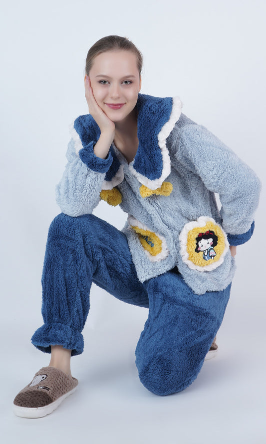 Imported Winter Nightsuite Heavy Stuff Dress for Girls