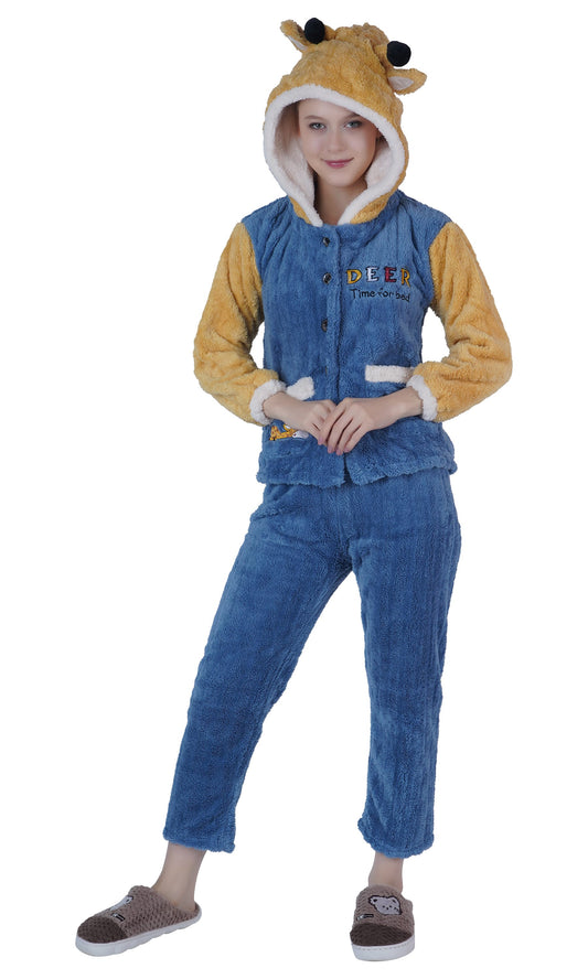 Imported Winter Nightsuite Heavy Stuff Dress for Girls