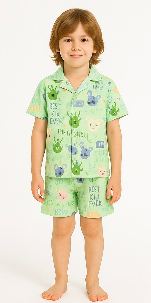 COMBO OF 2 KIDS SHORTS DRESS (PRINTED)