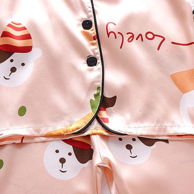 Printed Satin Co-ord Set for Boys and Girls