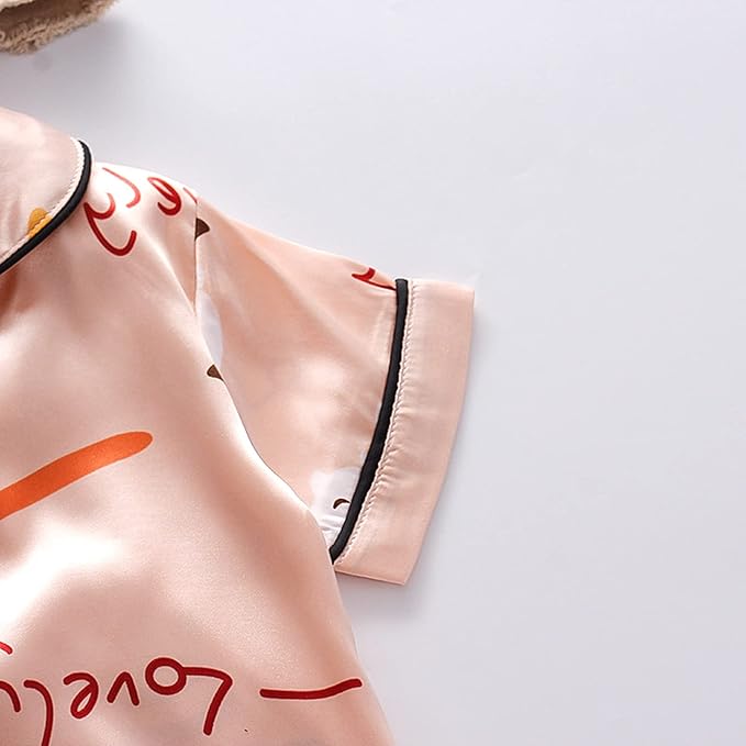 Printed Satin Co-ord Set for Boys and Girls