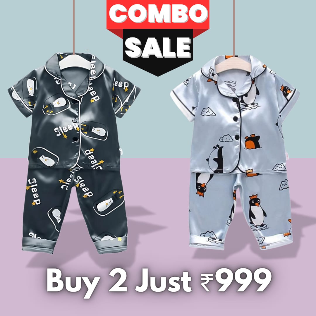 2 NIGHT SUITS COMBO FOR BOYS AND GIRLS (Printed)