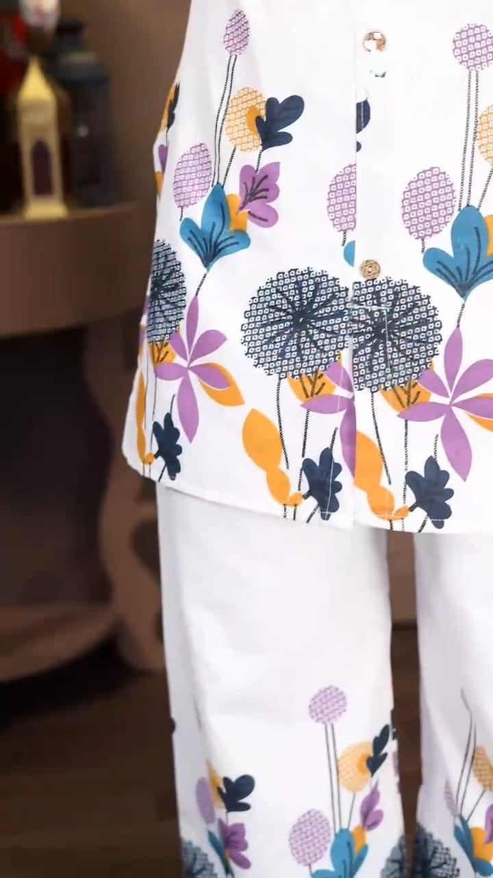 Floral Bliss Kurti & Palazzo Co-Ord set Printed