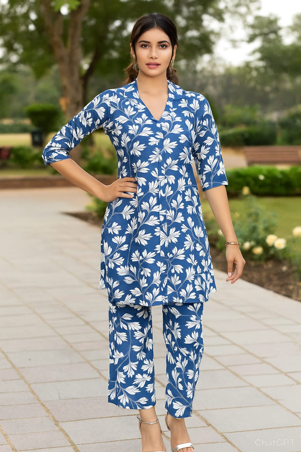 BEAUTIFUL BLUE FLORAL DRESS