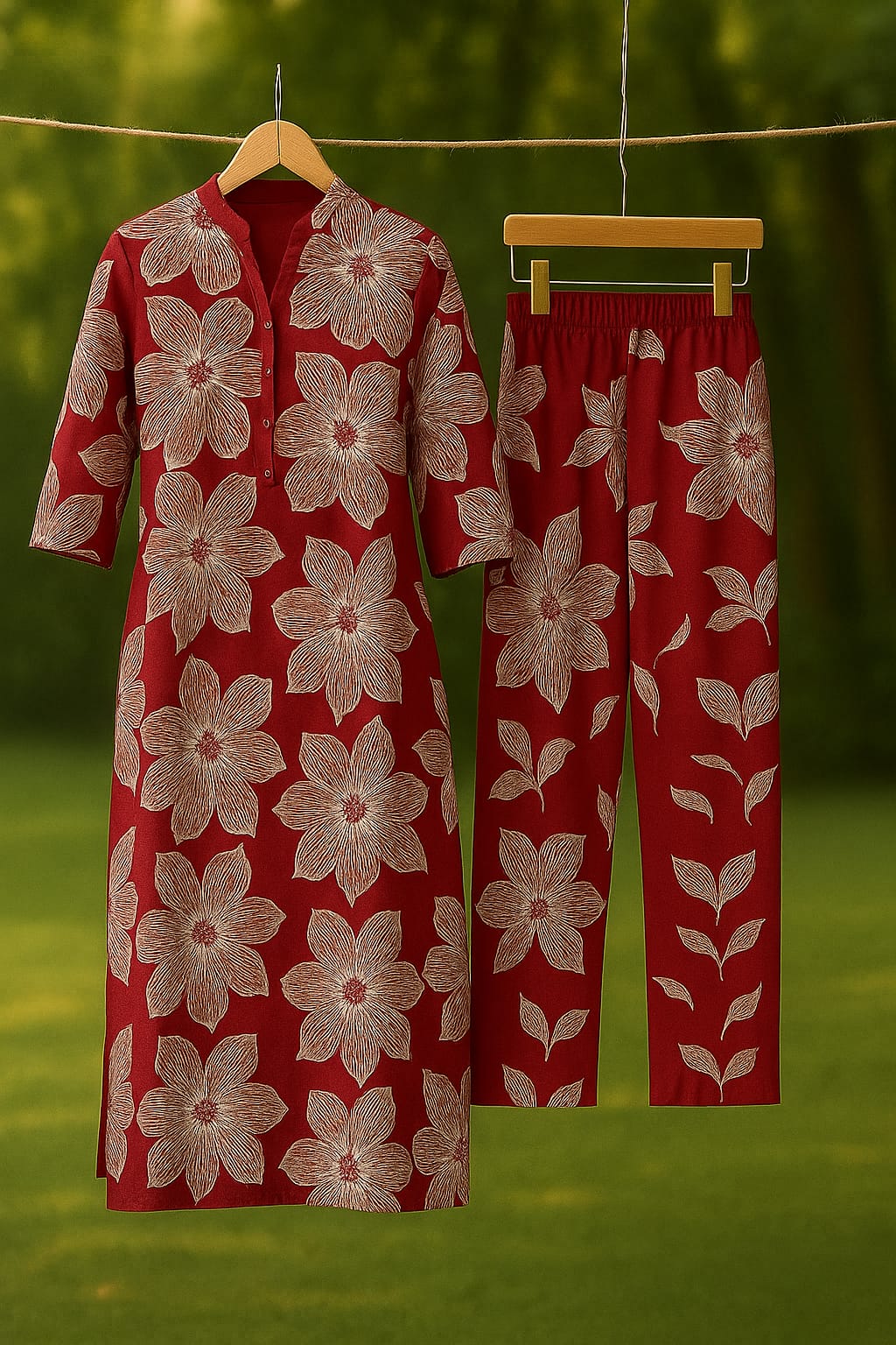 BEAUTIFUL RED FLORAL DRESS