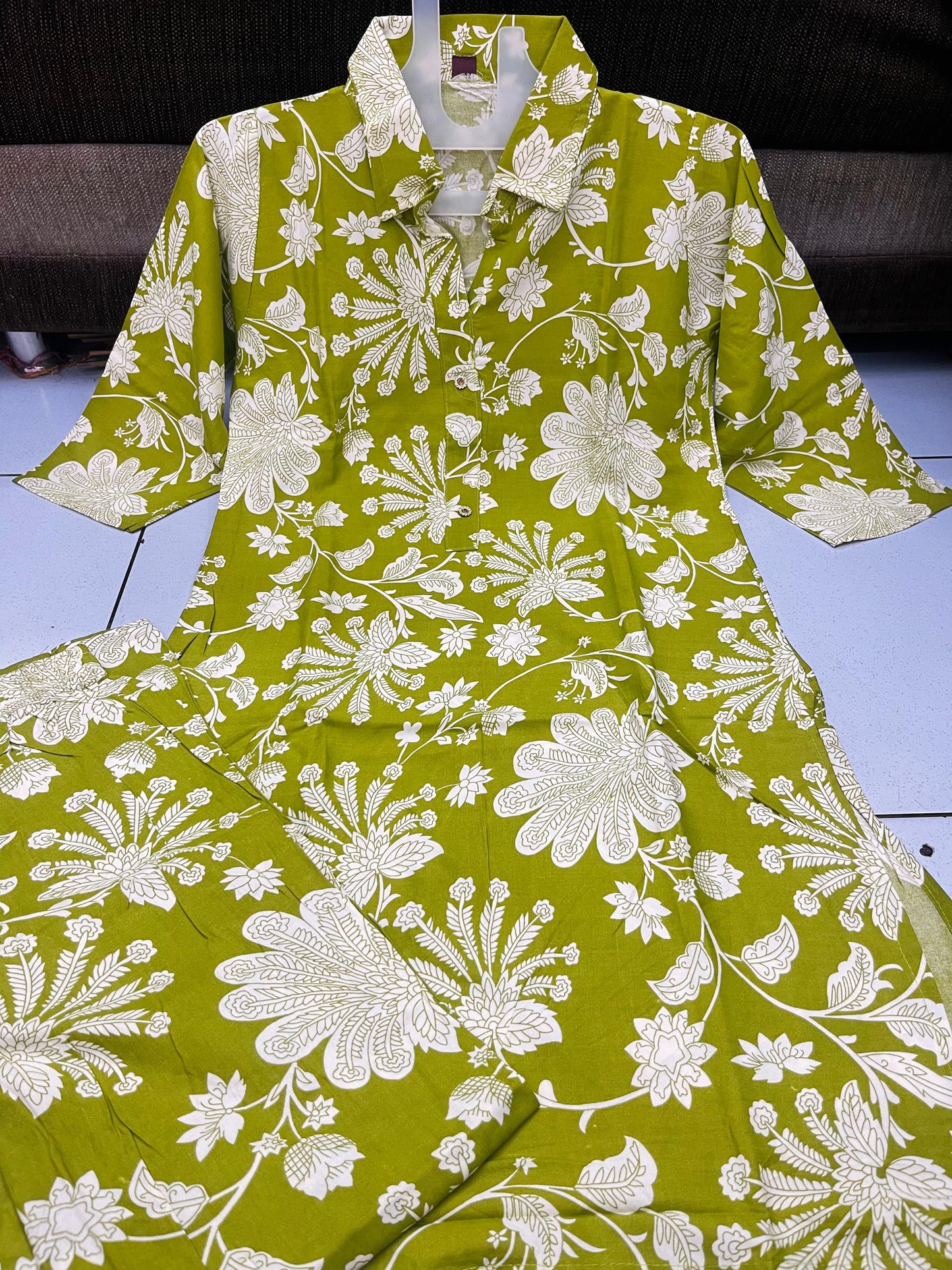 GREEN MIST FLORAL DRESS