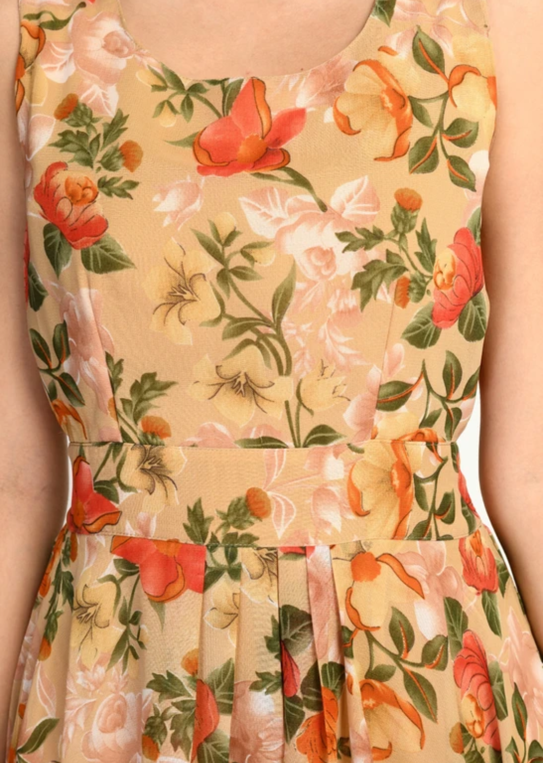 Sunset Petals Layered Midi