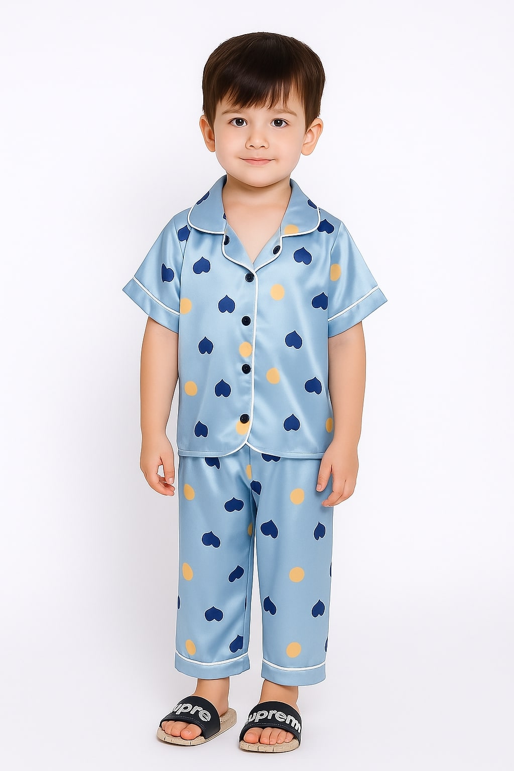 3 NIGHT SUITS COMBO FOR BOYS AND GIRLS (Green Violet Sky blue)