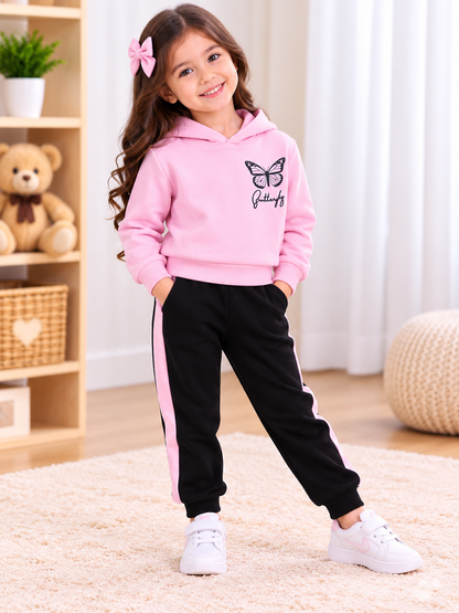 Kids Imported Winter Dress for Boys & Girls(PINK BUTTERFY)