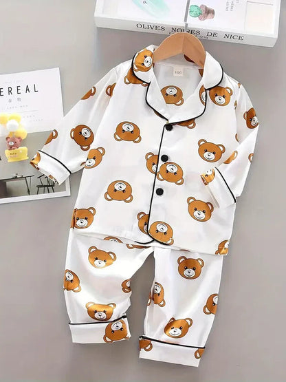 2 NIGHT SUITS COMBO FOR BOYS AND GIRLS (White Multi)