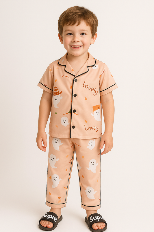 Printed  Satin Co-ord Set for Boys and Girls