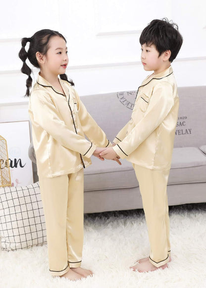 Gold Co-ord night suit for boys and girls