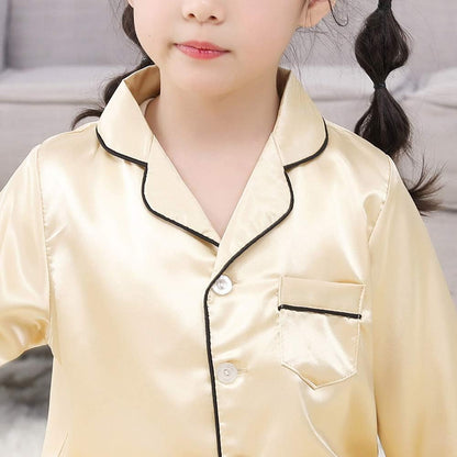 Gold Co-ord night suit for boys and girls