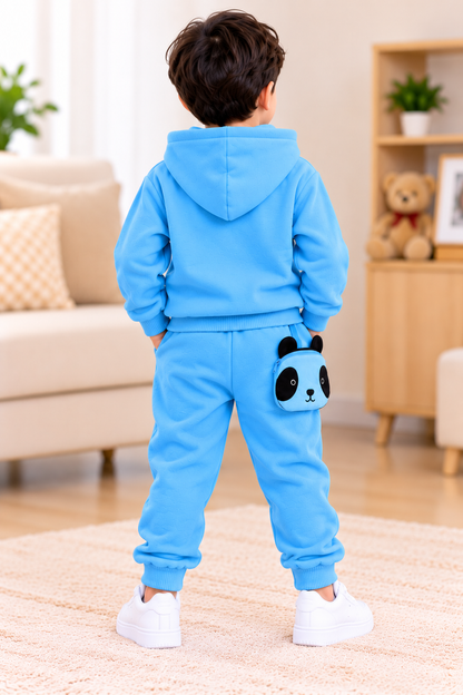 Kids Imported Winter Dress for Boys & Girls(Panda Sky Blue)