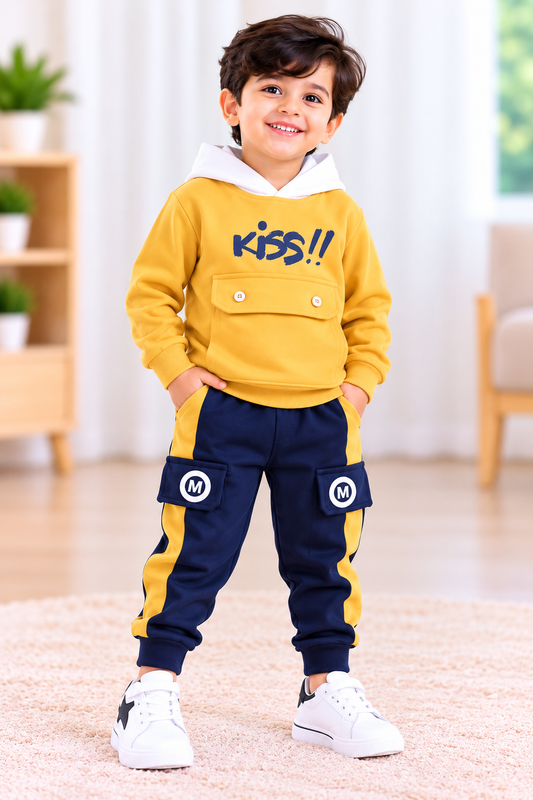 Kids Imported Winter Printed Top Bottom Combo Dress for Boys & Girls