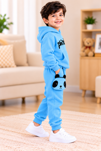 Kids Imported Winter Dress for Boys & Girls(Panda Sky Blue)