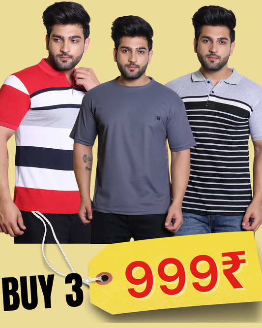 PACK OF 3 MEN'S T-SHIRT