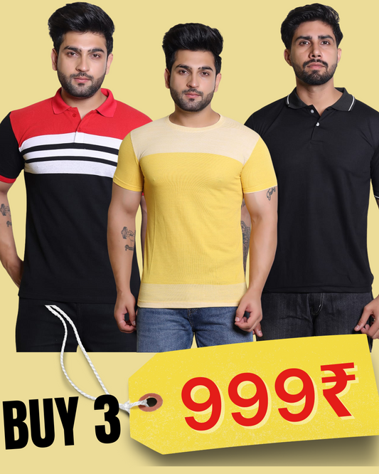 PACK OF 3 MEN'S T-SHIRT