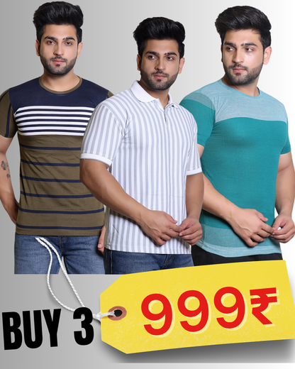 PACK OF 3 MEN'S T-SHIRT