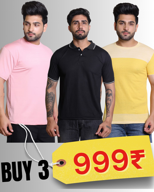 PACK OF 3 MEN'S T-SHIRT
