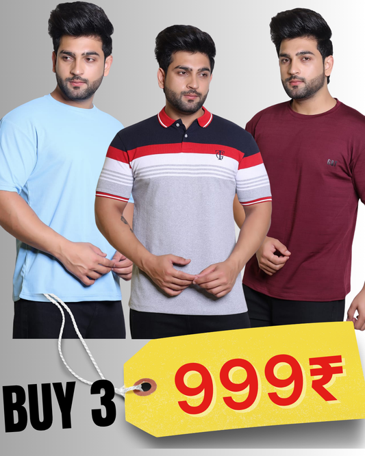 PACK OF 3 MEN'S T-SHIRT