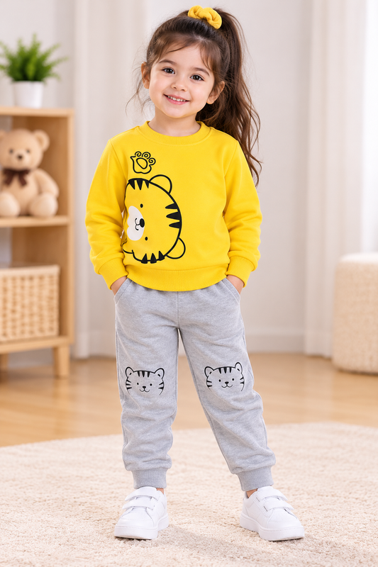Kids Imported Winter Dress for Boys & Girls(Tiger Yellow)