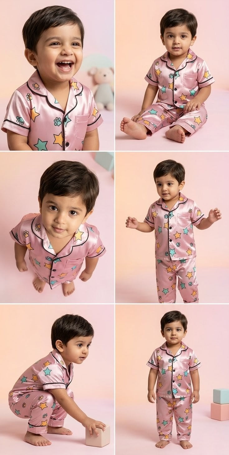 2 NIGHT SUITS COMBO FOR BOYS AND GIRLS (Printed Design)