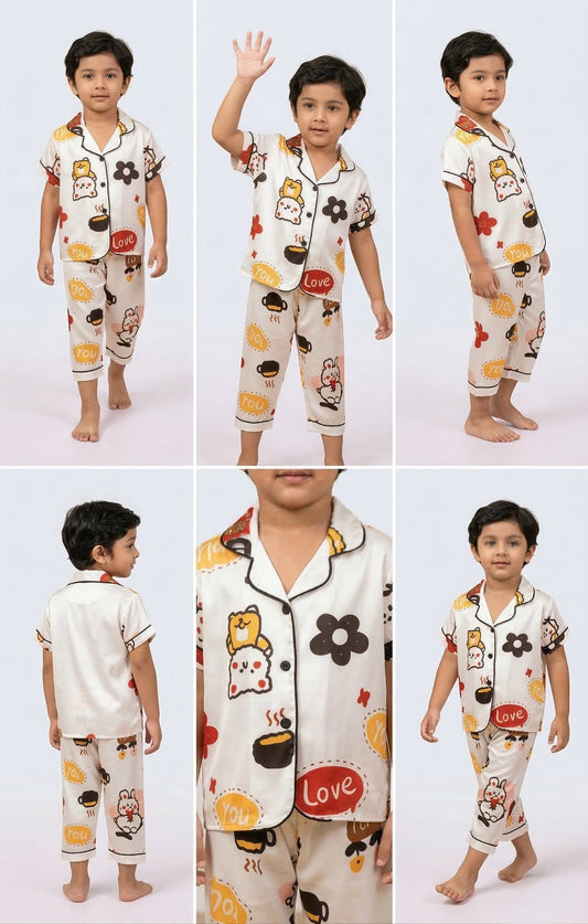 2 NIGHT SUITS COMBO FOR BOYS AND GIRLS (Printed Design)