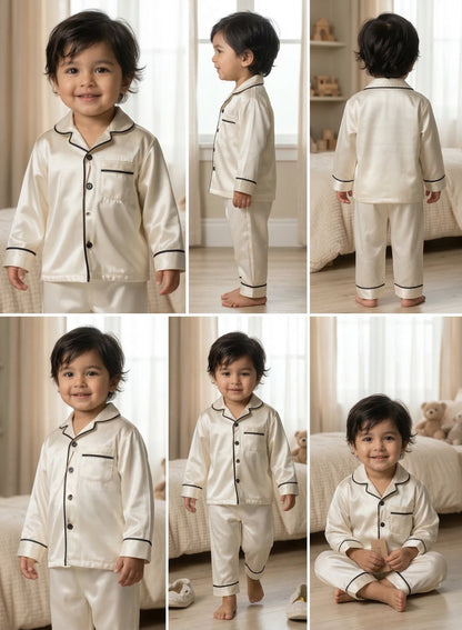 2 NIGHT SUITS COMBO FOR BOYS AND GIRLS (White and Blue)