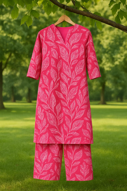 DARK PINK FLORAL DRESS