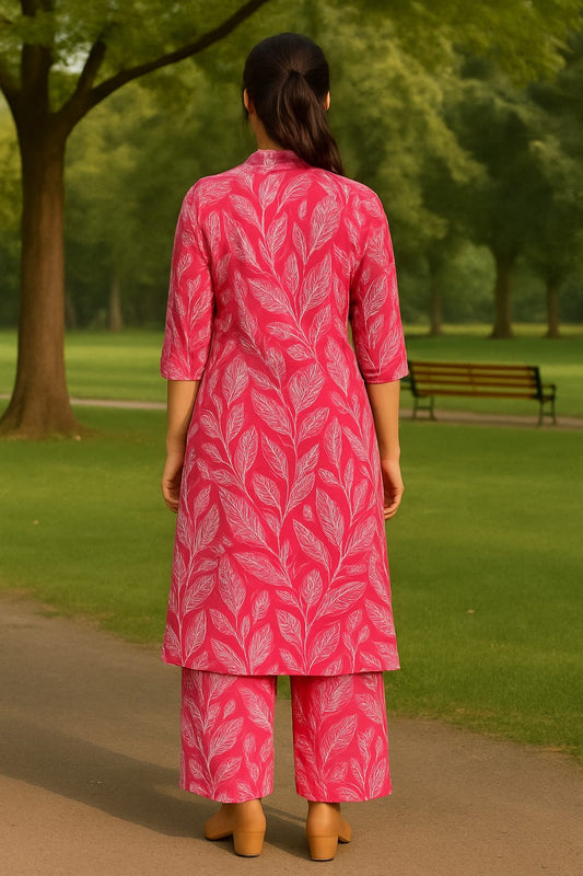 DARK PINK FLORAL DRESS