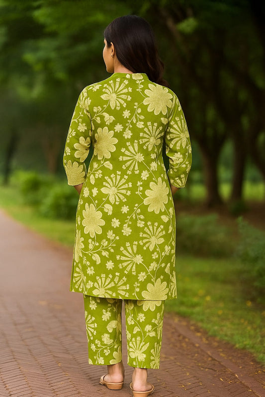 GREEN MIST FLORAL DRESS