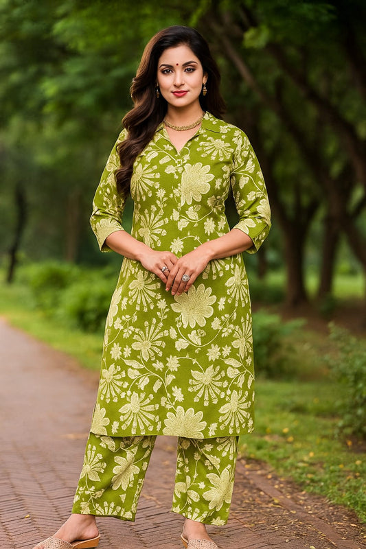 GREEN MIST FLORAL DRESS