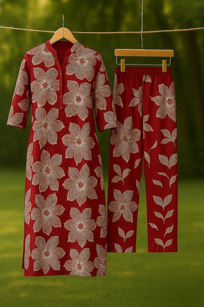BEAUTIFUL RED FLORAL DRESS
