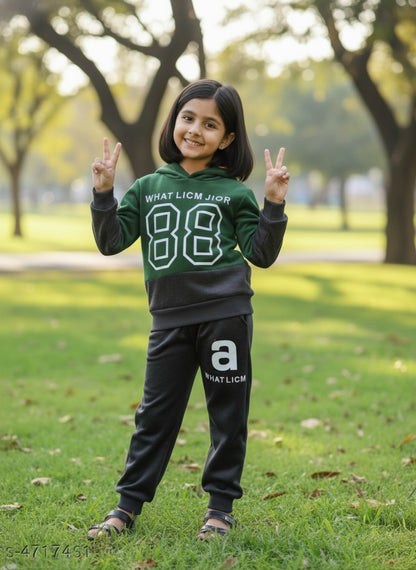 Kids Imported Velvet Winter Dress for Boys & Girls (Green Black)