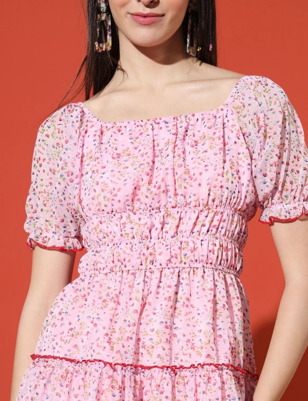 Light Pink Layered Shorts Dress