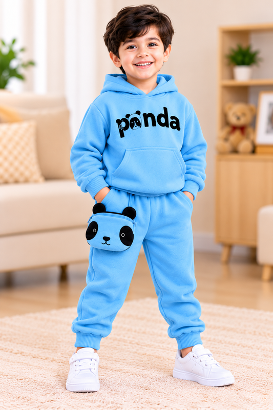 Kids Imported Winter Dress for Boys & Girls(Panda Sky Blue)