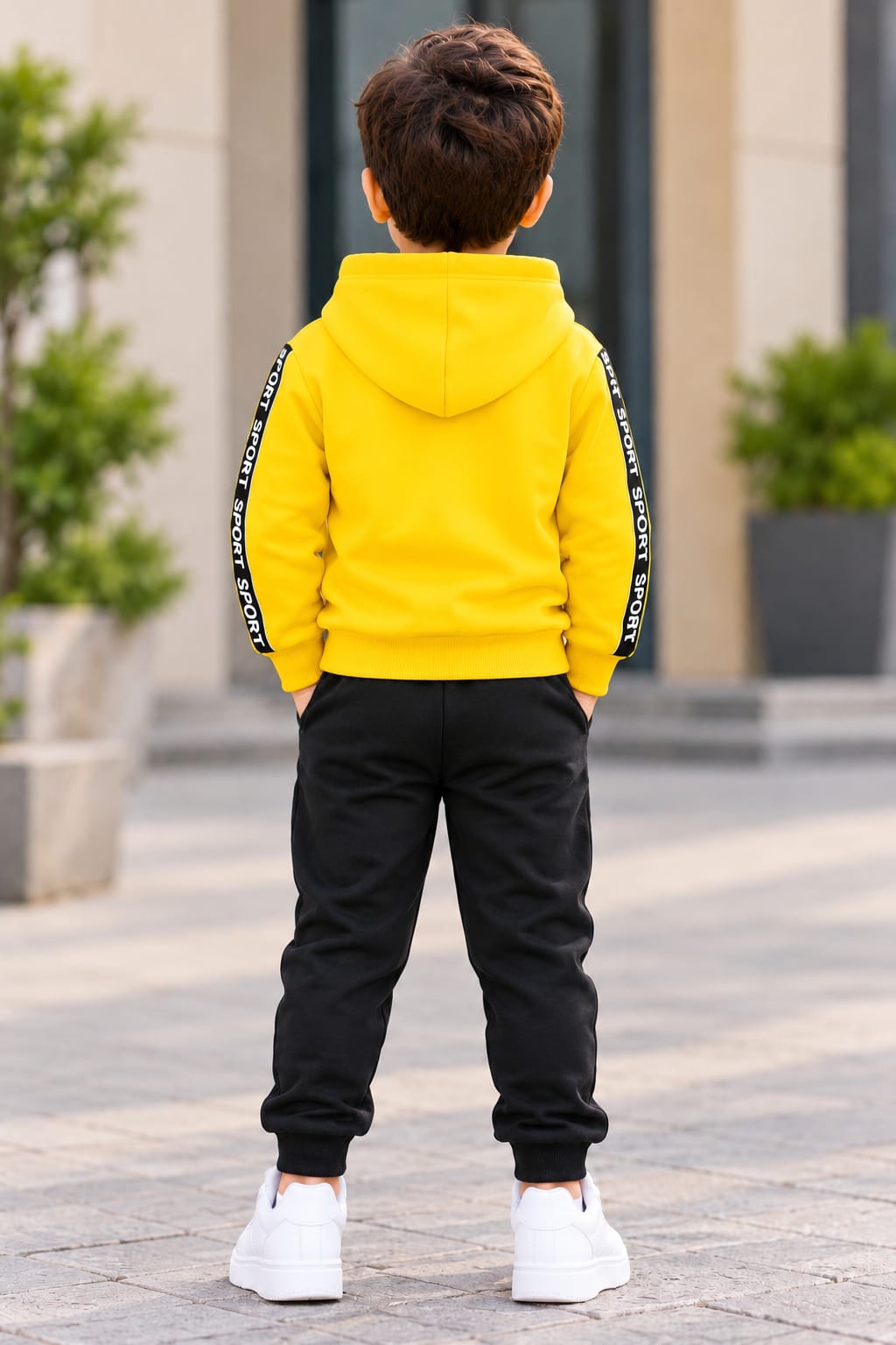 Kids Imported Winter Dress for Boys & Girls(Yellow Sports)