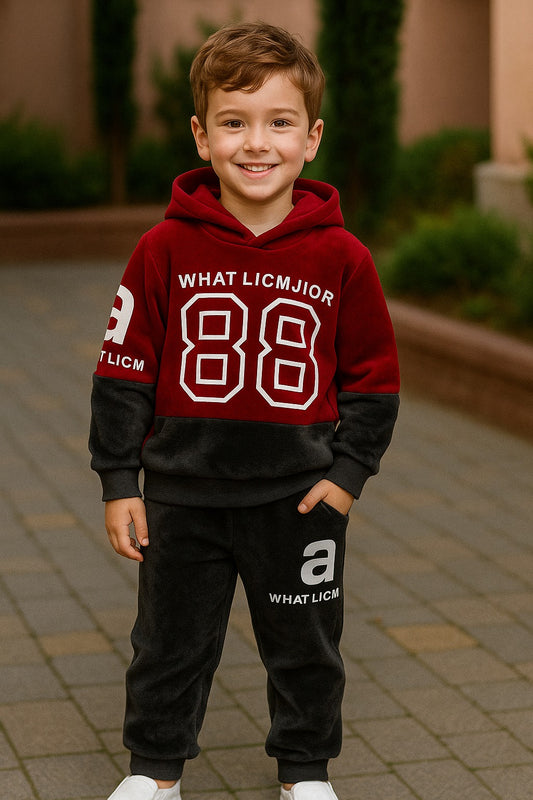 Kids Imported Velvet Winter Dress for Boys & Girls (Printed)