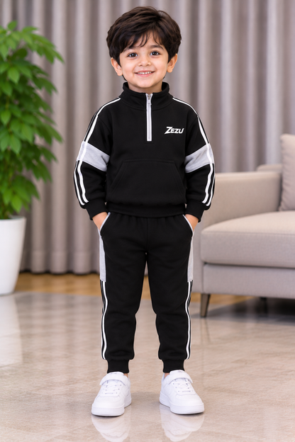 Kids Imported Winter Dress Combo of Top & Bottom(Black Half chain)