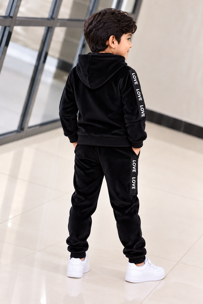 Kids Imported Winter Dress for Boys & Girls(Black love Velvet)
