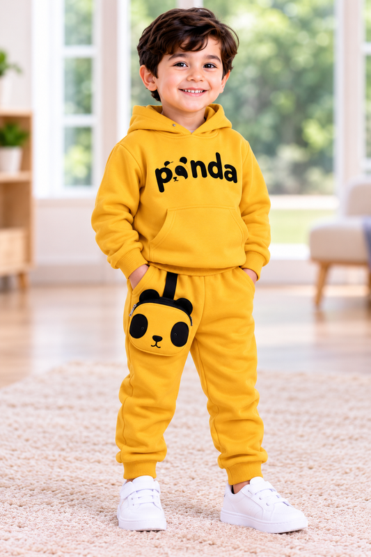 Kids Imported Winter Dress for Boys & Girls(Panda Yellow)